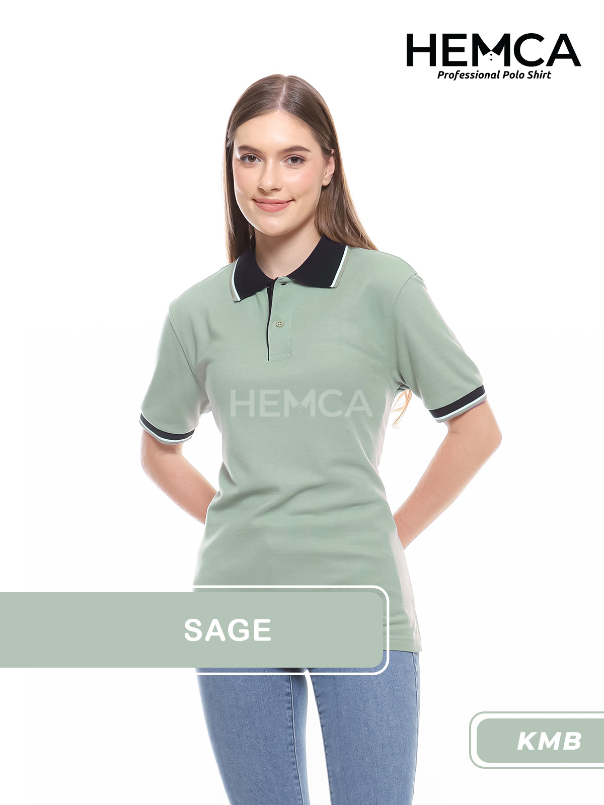 Polo Kombinasi Sage