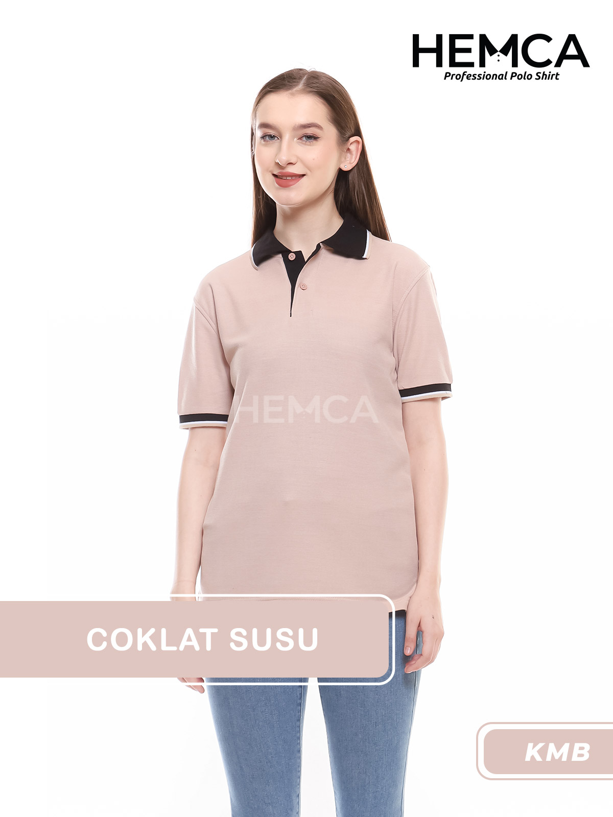 Polo Kombinasi Coklat Susu